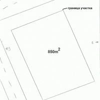 План участка размерами 25х35 метров (850 м2) с указанием сторон света